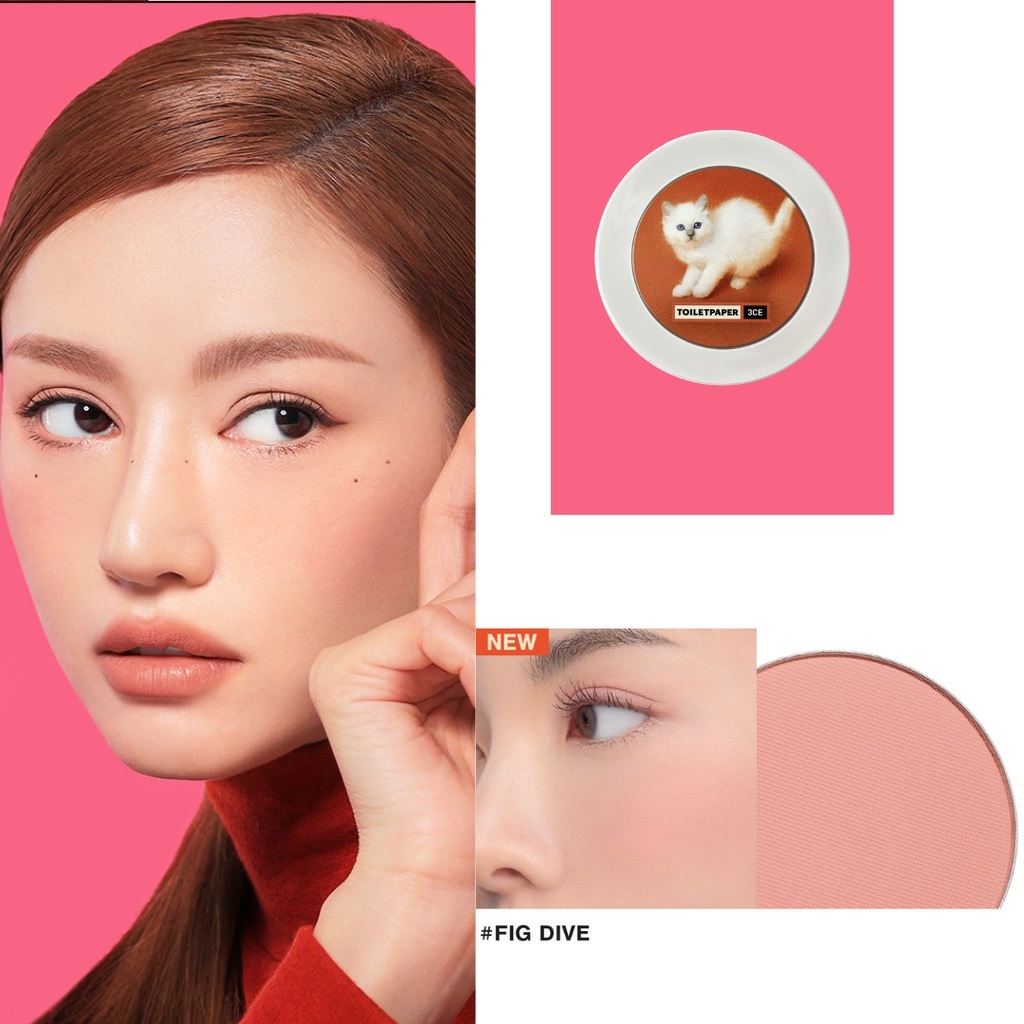 [PHIÊN BẢN ĐẶC BIỆT] Phấn Má Hồng TOILETPAPER 3CE FACE BLUSH 5.5g Mịn Lì, Lâu Trôi