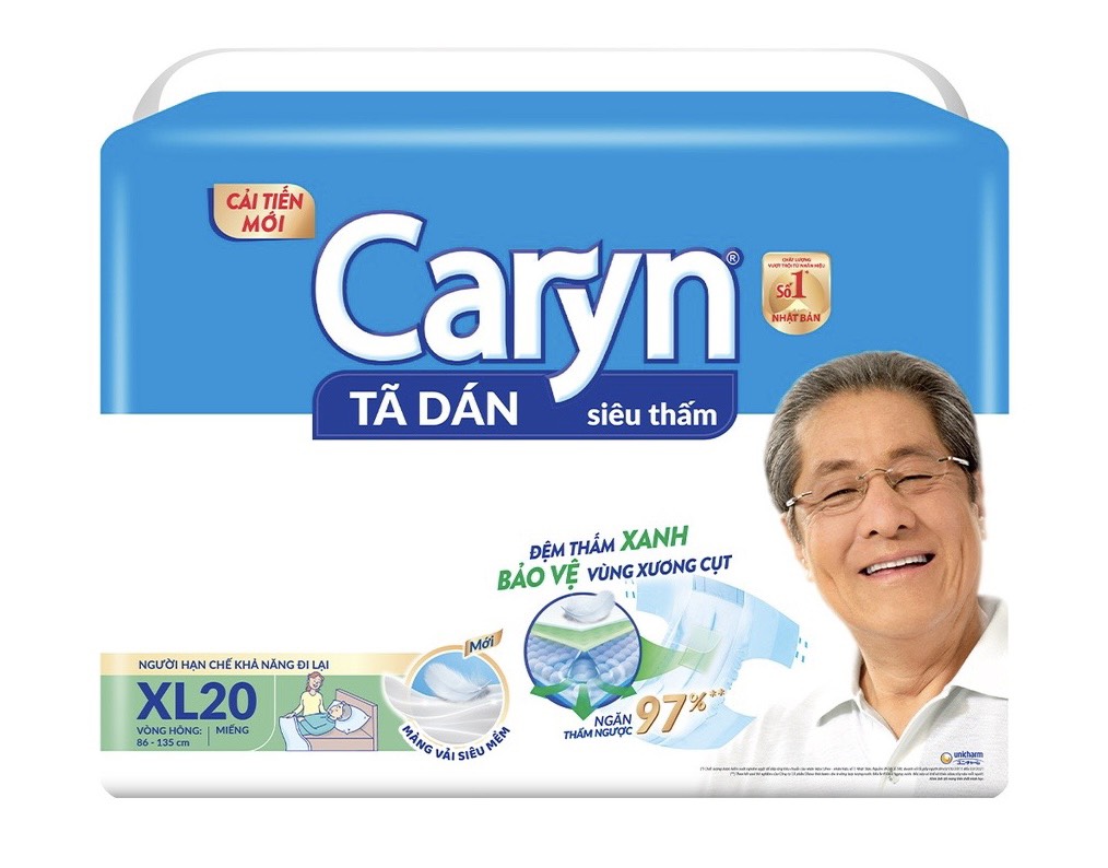 TÃ DÁN NGƯỜI GIÀ CARYN SIZE XL20 MIẾNG - tặng