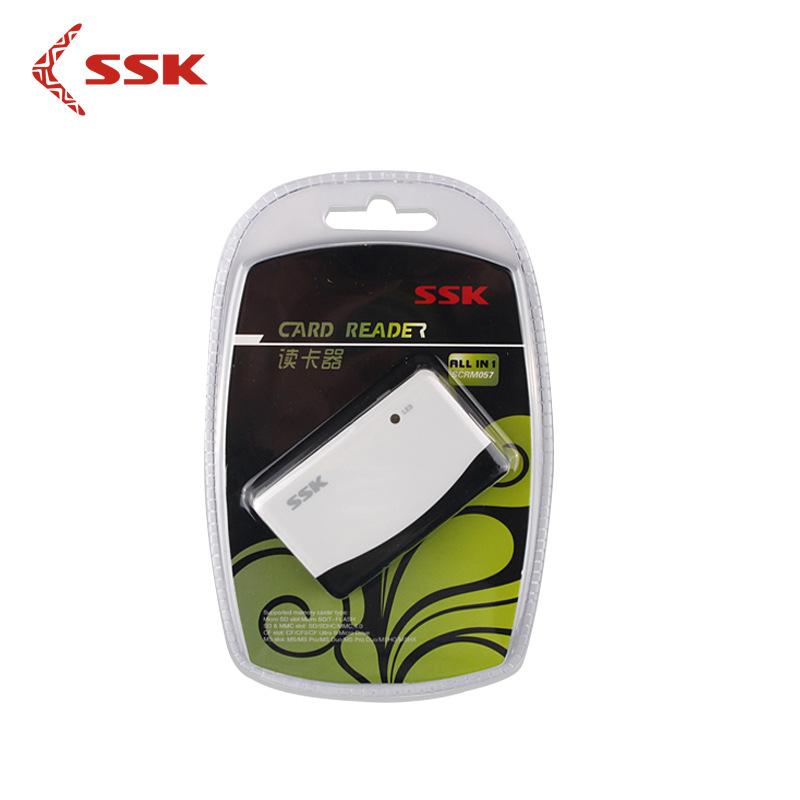 Đảm bảo chất lượng Đầu đọc thẻ đa chức năng đa năng tốc độ cao SSK Biao Wang USB2.0 Thẻ TF SD CF Đầu đọc thẻ tất cả trong một 057