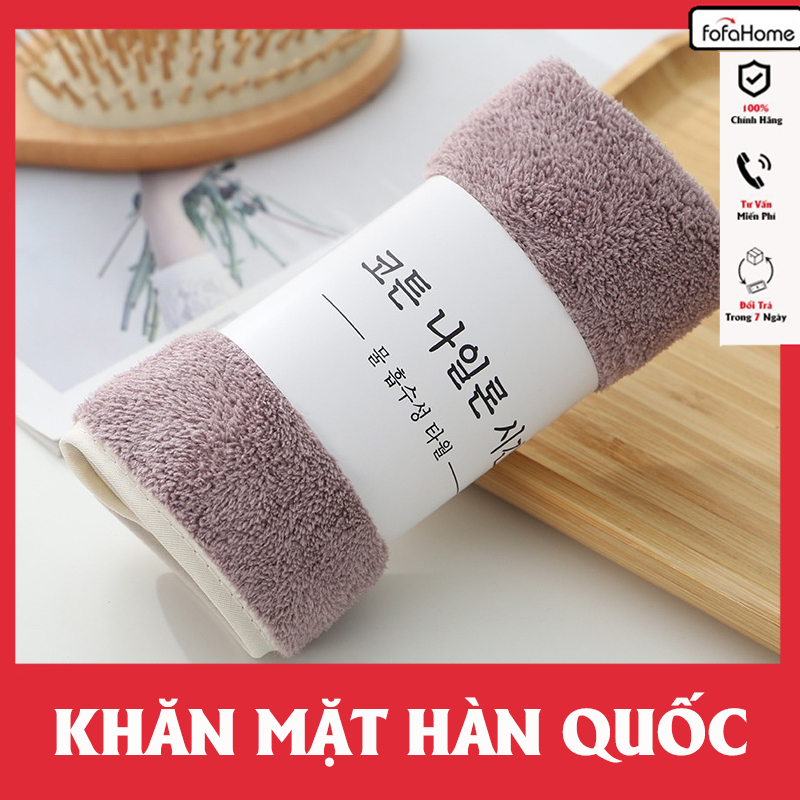 Khăn Mặt Hàn Quốc 50x30cm Khăn Mặt Lông Cừu Hàn Quốc Mềm Mịn Thấm Hút Tốt - Giao Màu Ngẫu Nhiên
