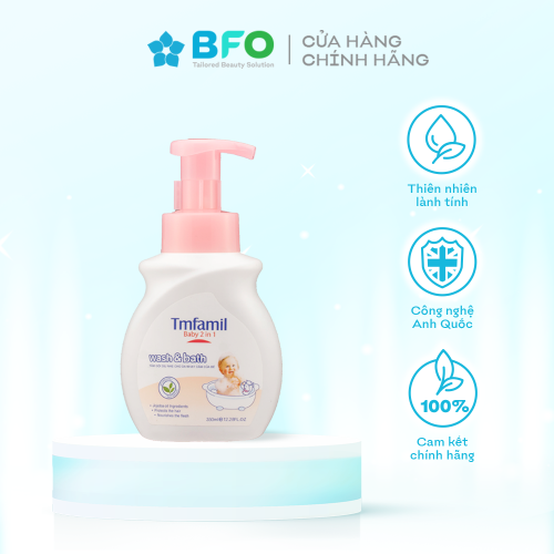 Sữa Tắm Gội Cho Bé Công Nghệ Anh Quốc Tami Natural 2 Trong 1 An Toàn Dịu Nhẹ 350ml