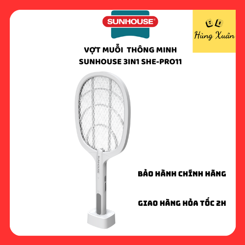 Vợt muỗi thông minh 3in1 SUNHOUSE SHE-PRO11.W