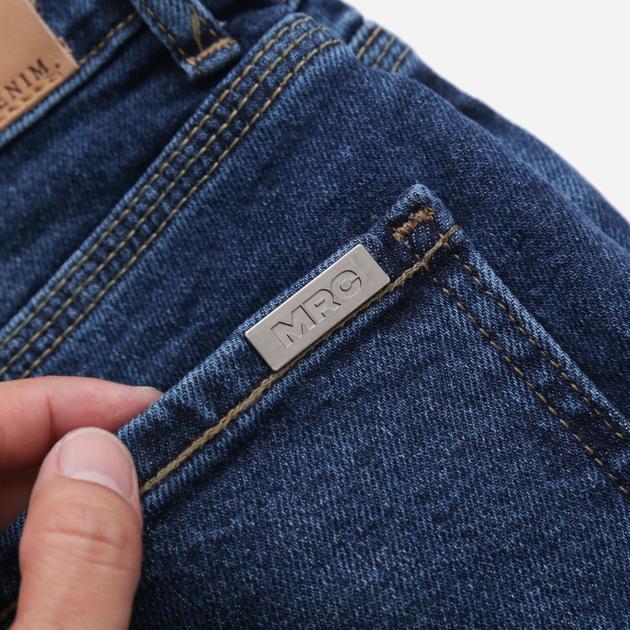 Quần jean nam xanh cao cấp MENFIT 0341 chất denim co giãn nhẹ 2 chiều, chuẩn form, thời trang