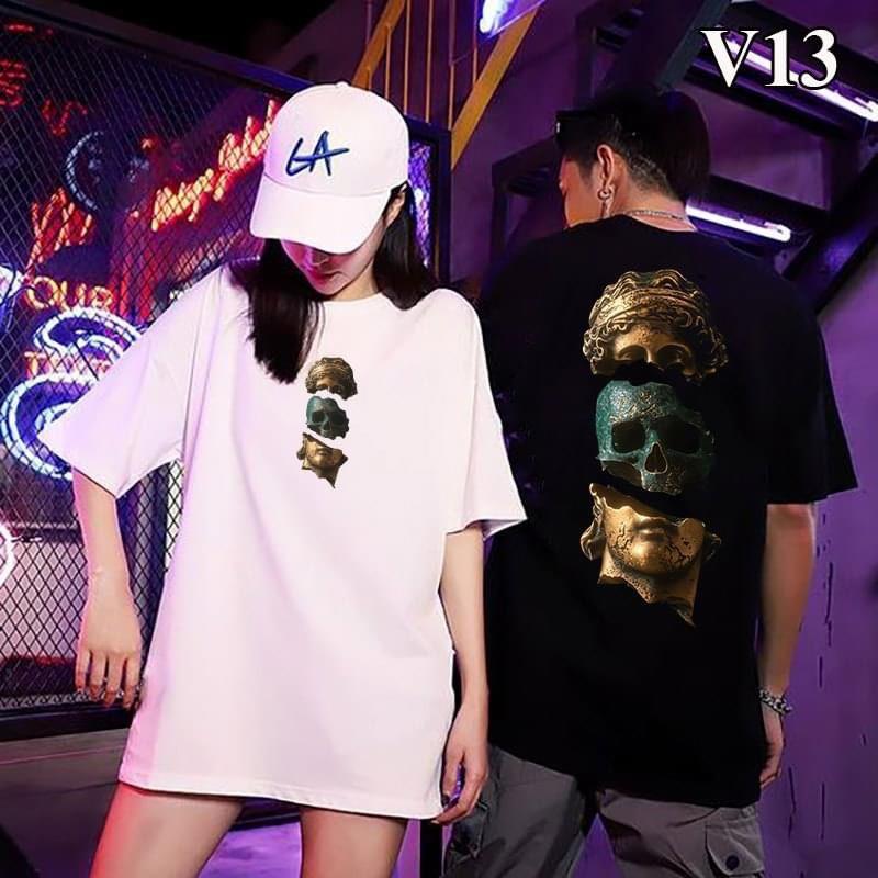 ÁO THUN UNISEX NAM NỮ tượng đầu lâu bị vỡ làm ba
