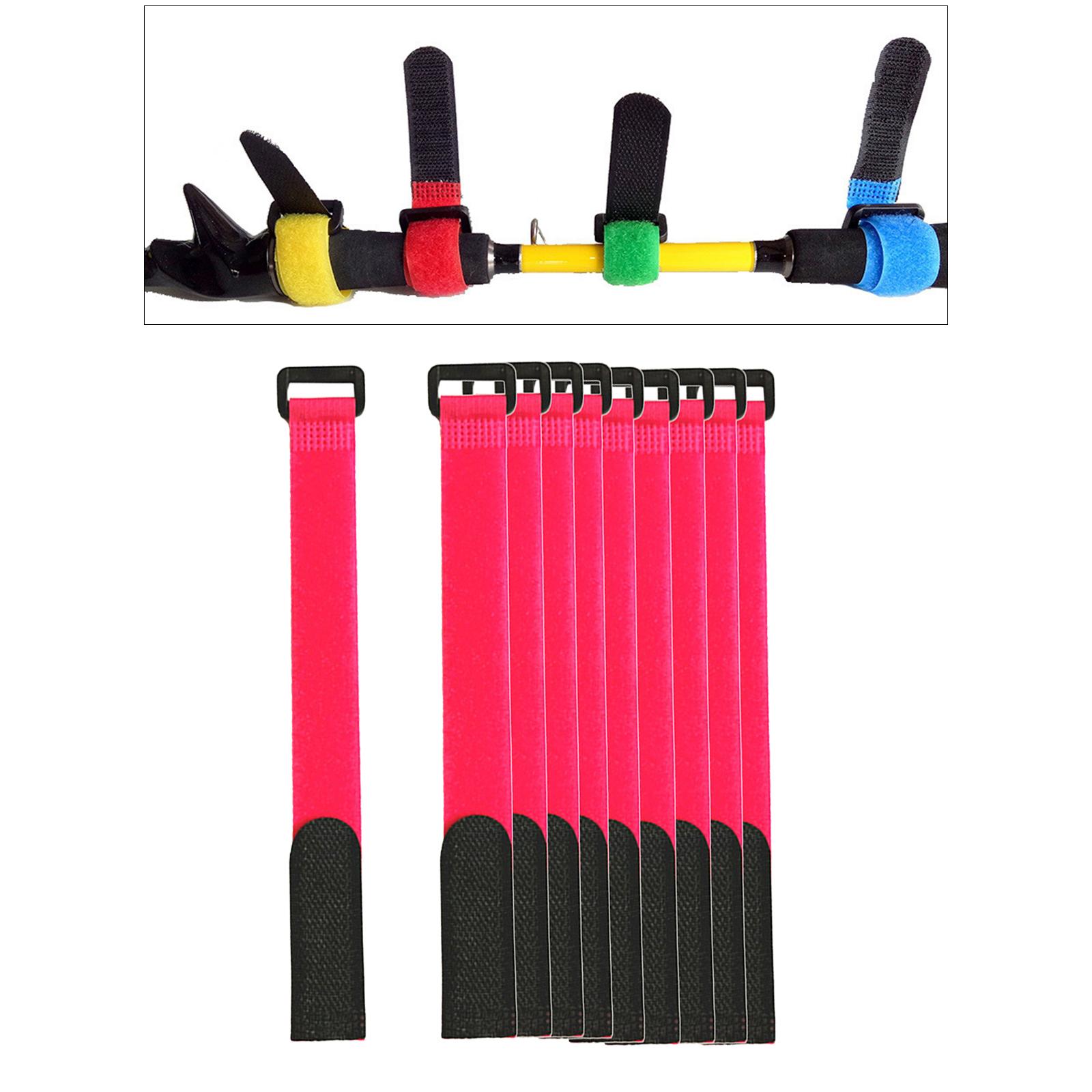 10Pcs Durable Fishing Rod Belts Ties Casting Spinning Rod Straps Holders Fishing Tackle Tie Bag Accessories