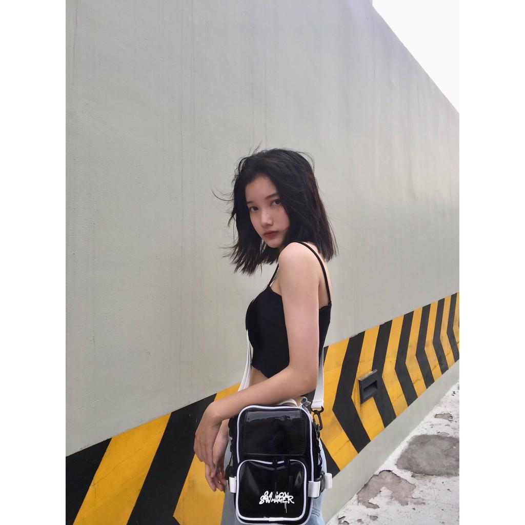 Túi Đeo Chéo Nam, Nữ Nhựa Đen SAIGON SWAGGER SGS Flexible Plastic Bag