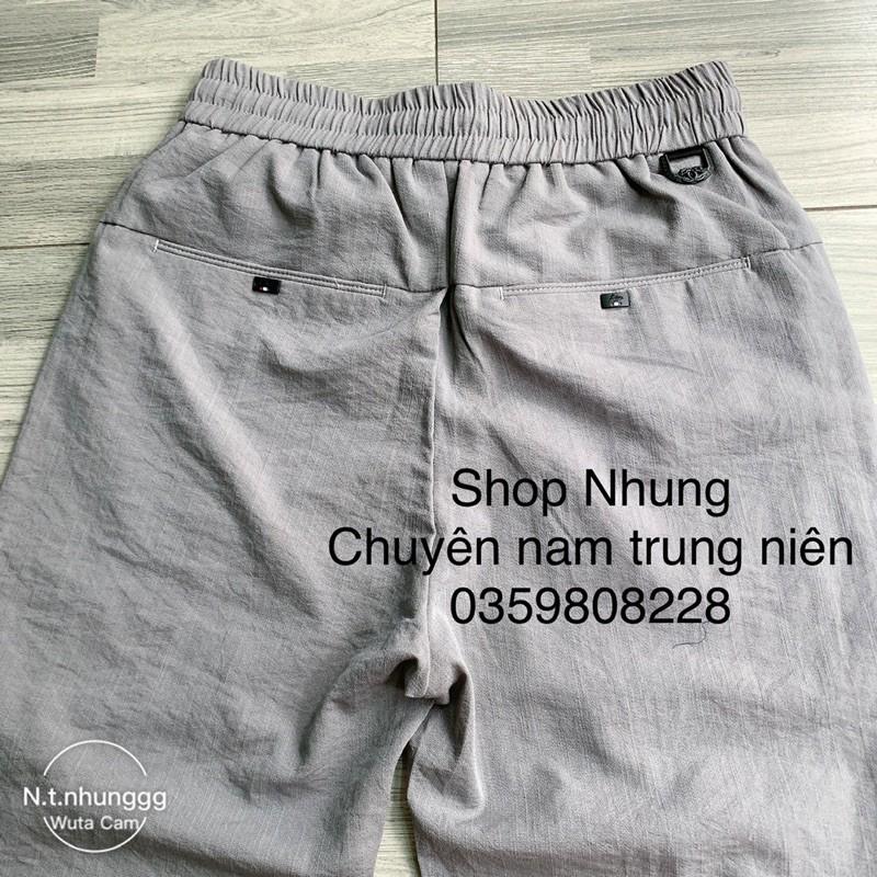 quần short đũi nam trung niên ống suông đũng dài chất đẹp không nhăn không nhàu