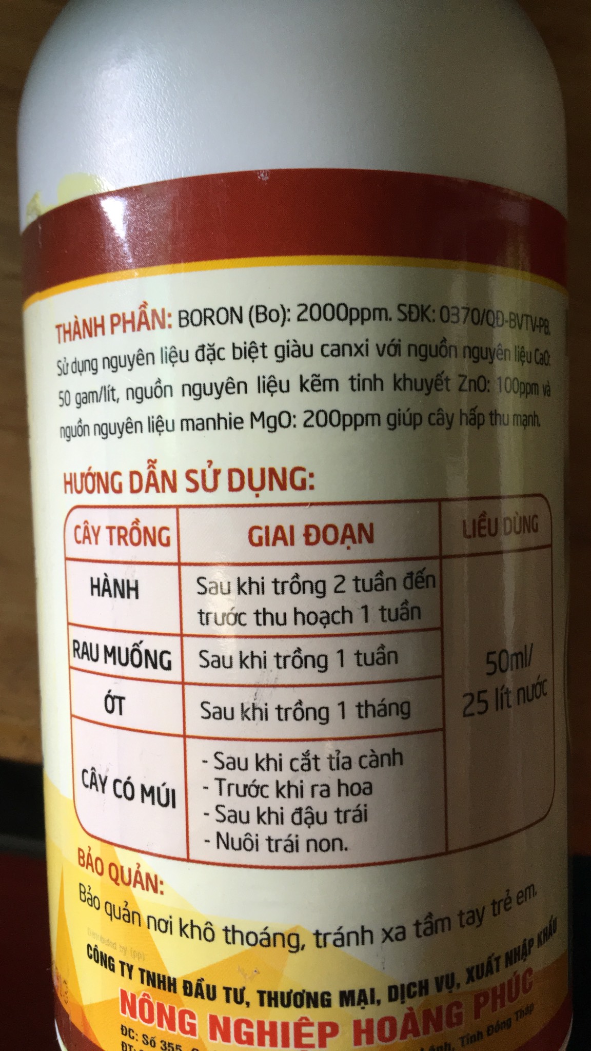 Sản phẩm CANXI NANO lọ 500ml không tóp đọt cứng cây đứng lá xanh lá