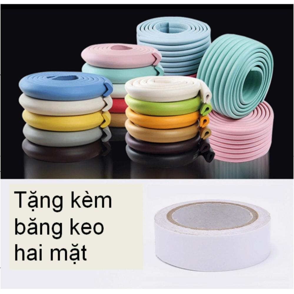 1 cuộn dây cao su bọt biển mềm dài 2m dán bọc góc cạnh bàn, tủ kính, giường an toàn cho bé _ BG03