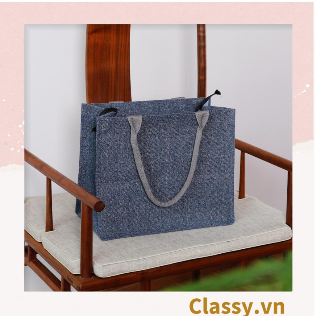 Túi Đay Trơn Retro Quai Đay, Kiểu dáng Vintage, Kích thước 36 * 15 * 28 CM - Sản phẩm thân thiện với Môi trường T310