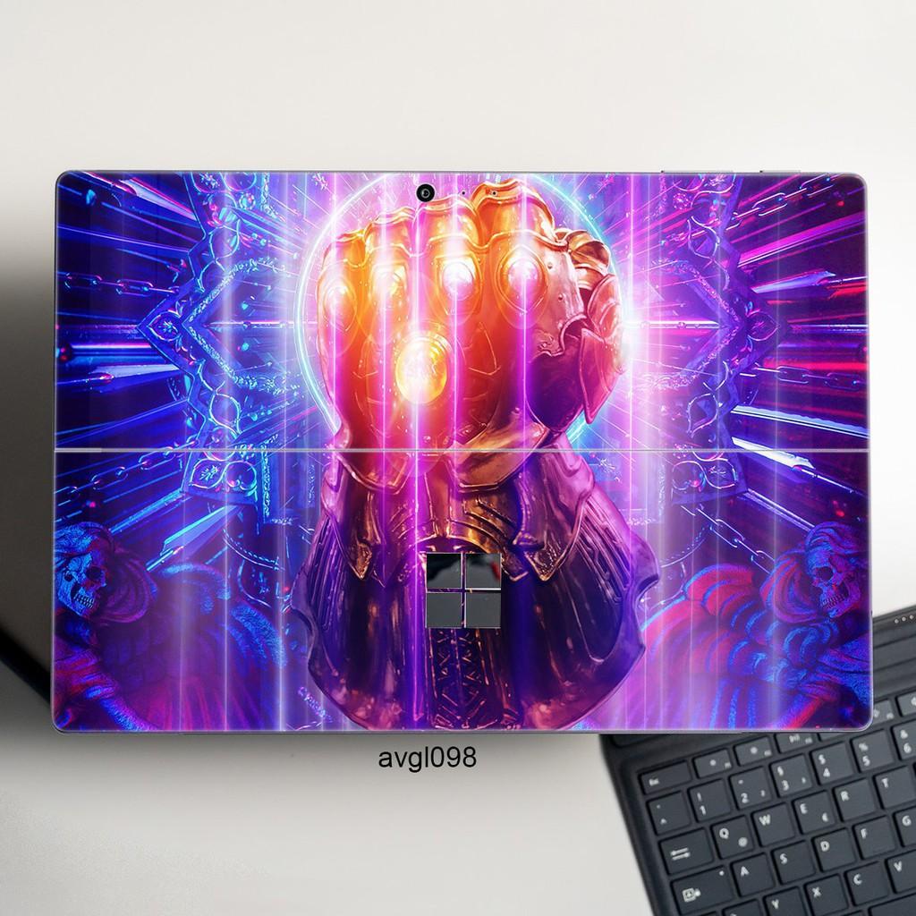 Skin dán hình Avenger x02 cho Surface 3 2015; Go, Go 2, Go 3; Pro 2 3 4 5 6 7 8 X