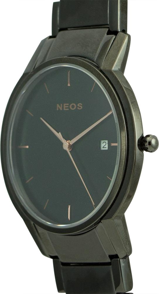 Đồng hồ Neos N-30853M nam dây thép đen 