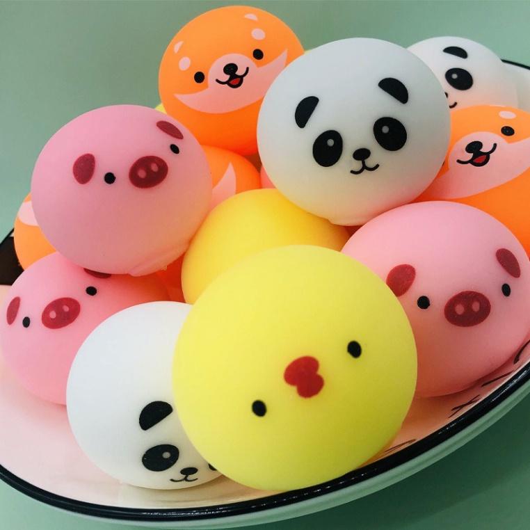 Squishy Mochi heo hồng thỏ trắng gấu trúc trắng vịt vàng shiba mềm mịn dễ thương giá rẻ