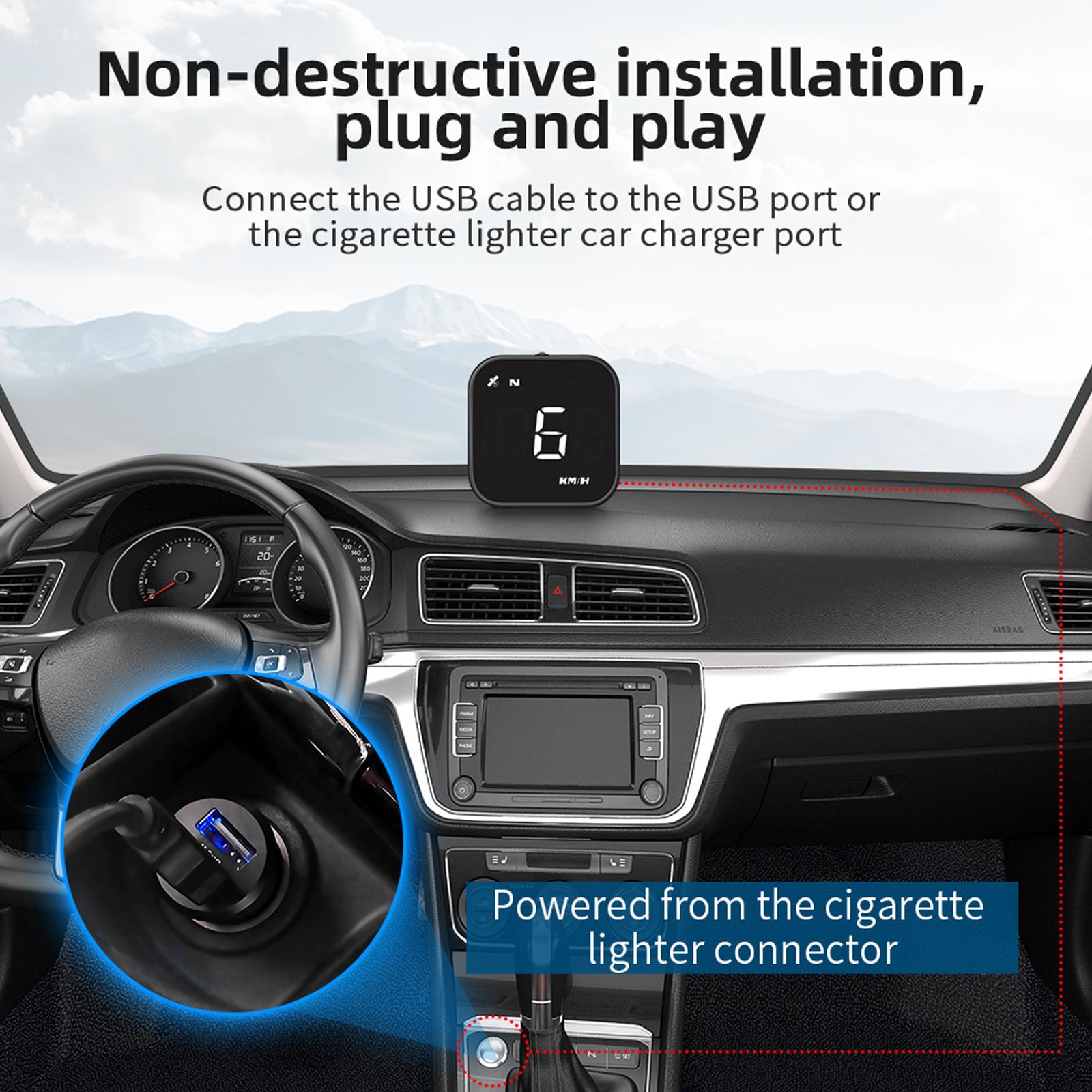 GPS Speedometer Heads up Display Driving Direction Time Display Overspeed Alarm Fatigue Driving Alarm