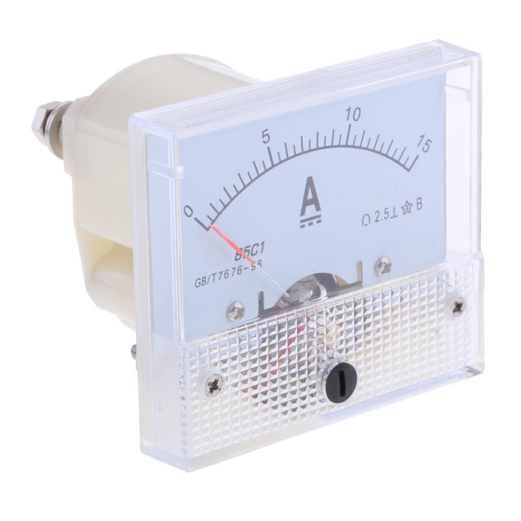 2x DC Ammeter Analog Panel Meter Amp Meter Current Pointer 0-15A 0-20V