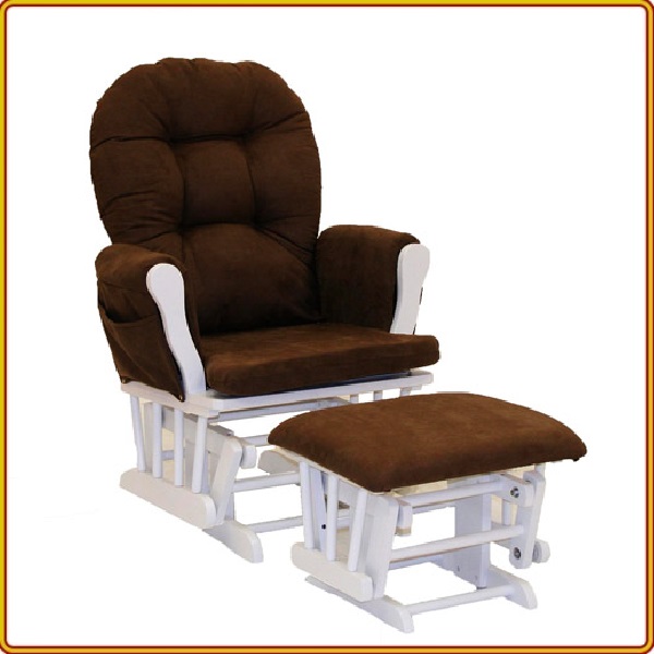 Ghế lắc thư giãn Rocking chair Juno Sofa Màu trắng Nệm Màu nâu