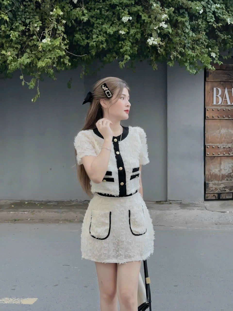 Set Đồ Nữ Mix Chân Váy Túi Hộp