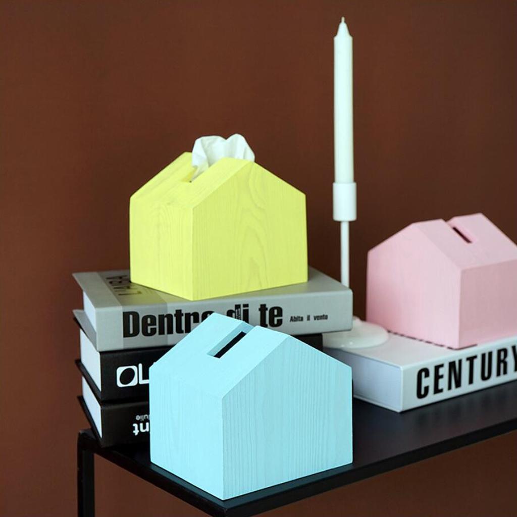 Wooden Tissue Box Cover Home Car Office Paper Napkin Holder Box