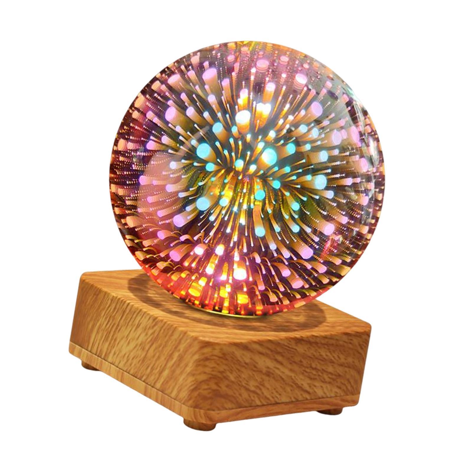 USB Powered LED 3D Glass Ball Night Light for Holiday Christmas Party Decor