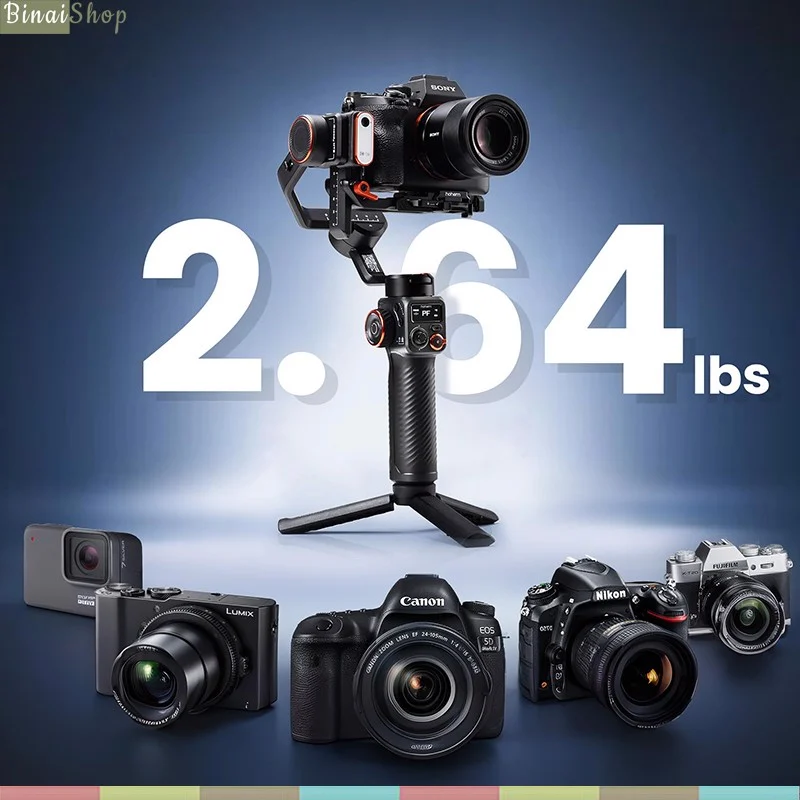 Hohem Isteady MT2 / MT2 KIT - Gimbal Chống Rung 4 Trong 1 Dành Cho Smartphone, Camera Action, Máy Ảnh Cỡ Nhỏ Và DSLR, Tích Hợp Cảm Biến AI, Tải Trọng 1.2Kg - Hàng chính hãng