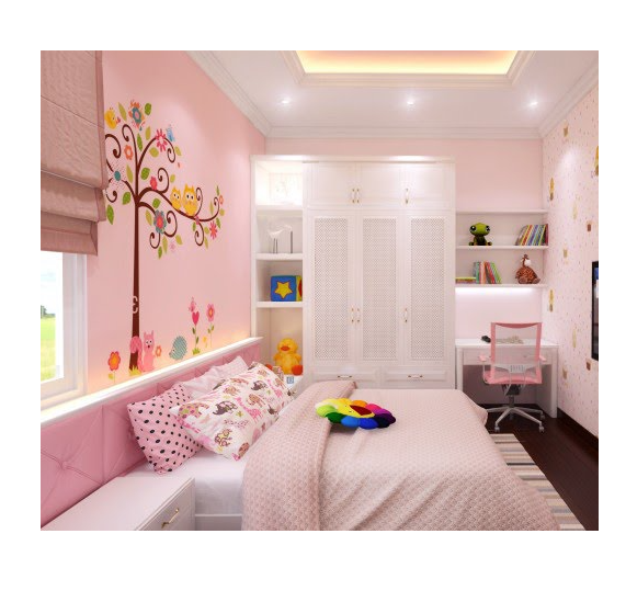 Combo 10 mét giấy dán tường, decal dán tường trang trí nhà cửa HỒNG NHẠT khổ 45cm