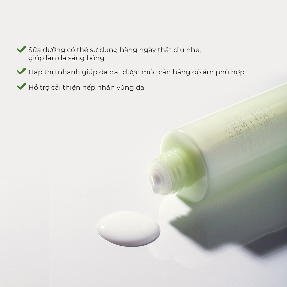 Sữa Dưỡng Ẩm Chống Lão Hóa, Mờ Nếp Nhăn Tenzero Clear Fit Heartleaf Emulsion 200ml