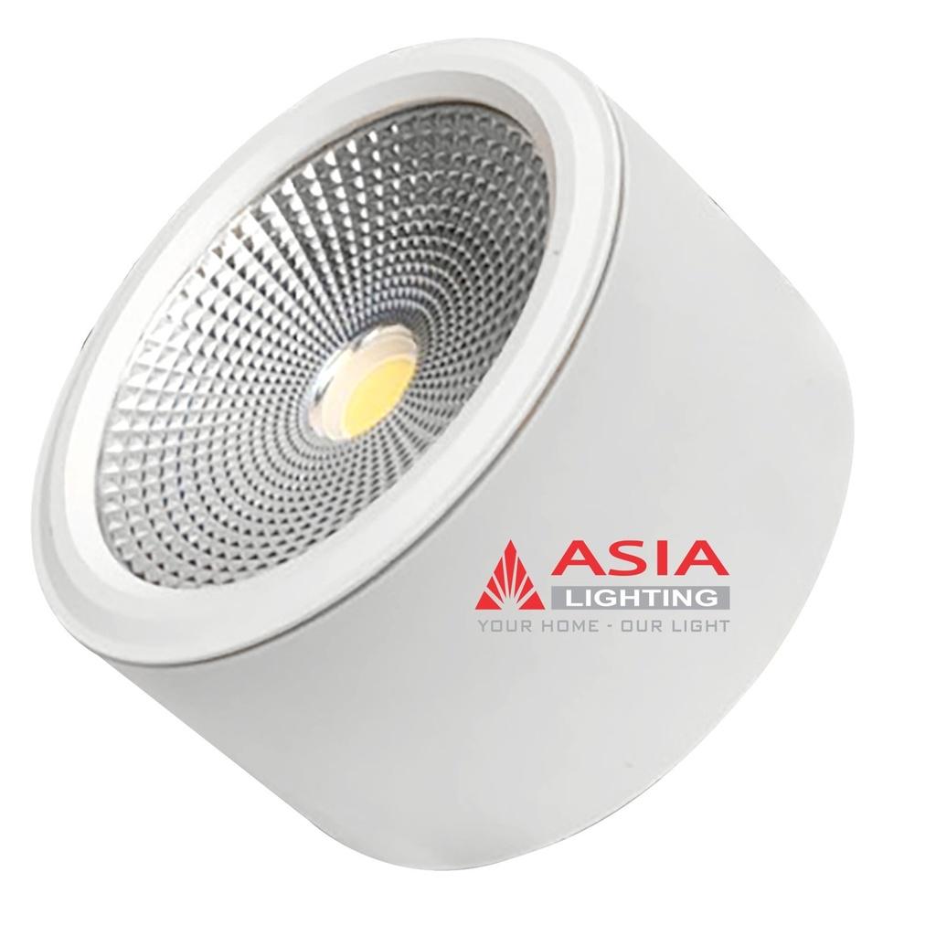 Đèn trần nổi tròn vỏ đen, trắng thân ngắn 10W _Asia lighting_Hàng chính hãng