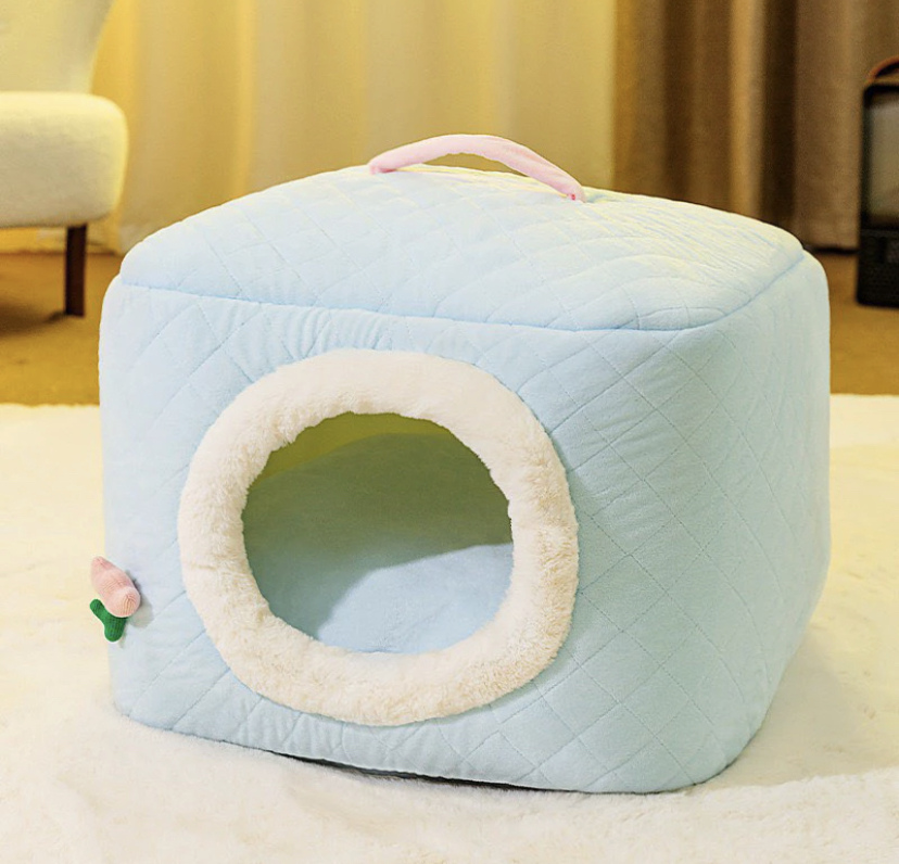 Ổ đệm hình vuông có tay cầm cho thú cưng