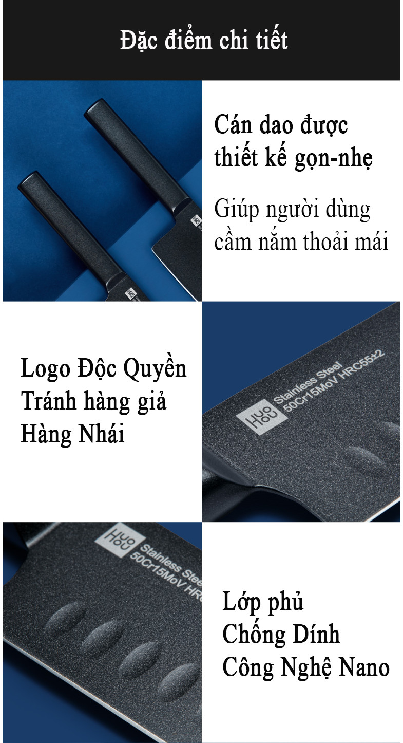 Bộ Dao 5 Món Cao Cấp Huohou HU0076