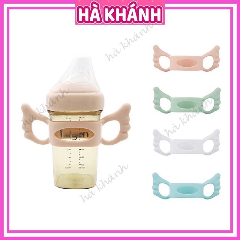 Tay cầm bình sữa Avent, bình sữa cổ vuông HG TC06 / Tay cầm bình sữa silicon cánh tiên