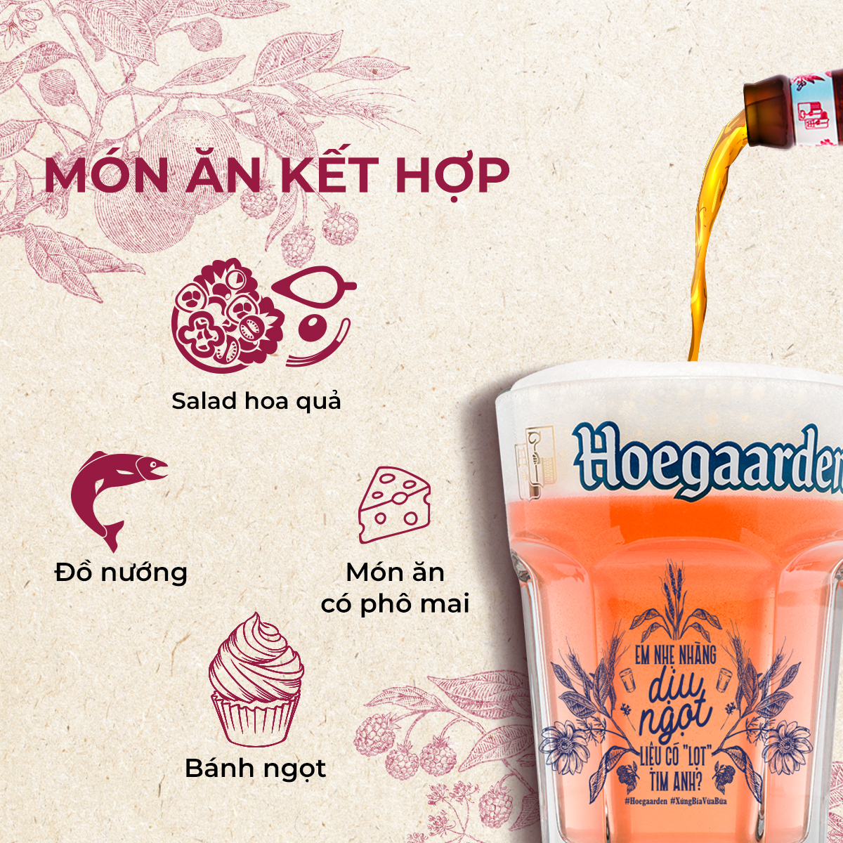 Mua 3 Giảm 10% - Combo Lốc 6 Hoegaarden Rosee & Lốc 6 Hoegaarden White