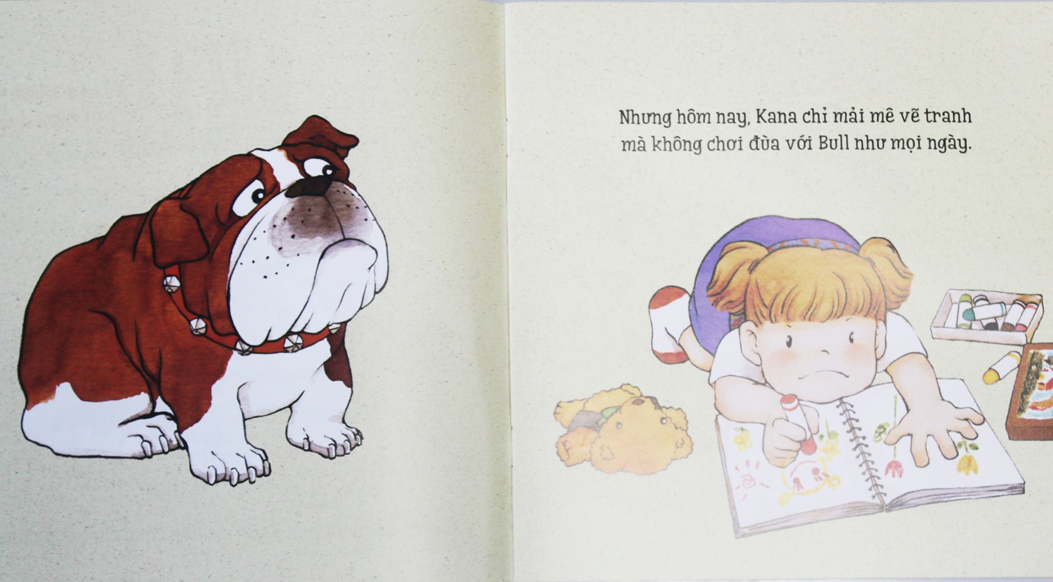 Combo 2 cuốn Ehon Nhật Bản: Bull chơi trốn tìm, Bull và Kana dành cho bé 3-6 tuổi
