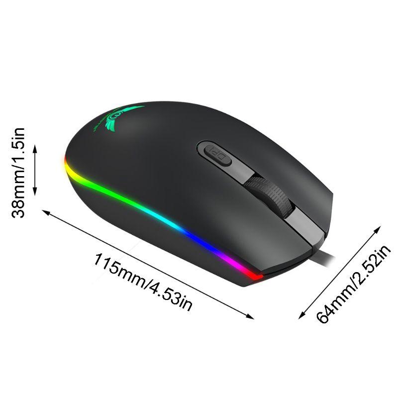 Chuột Quang Chơi Game Có Dây H.S.V Rgb Chuyên Nghiệp Cho Pc Laptop Notebook