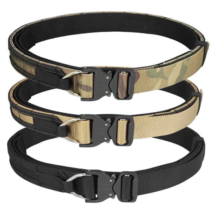 4.5CM 3.8CM Airsoft Chiến Thuật Đai Săn Bắn Nhanh Chóng Phát Hành Hợp Kim Đai Nylon Dài 121Cm Thời Trang Thắt Lưng Nam Ngoài Trời săn Bắn