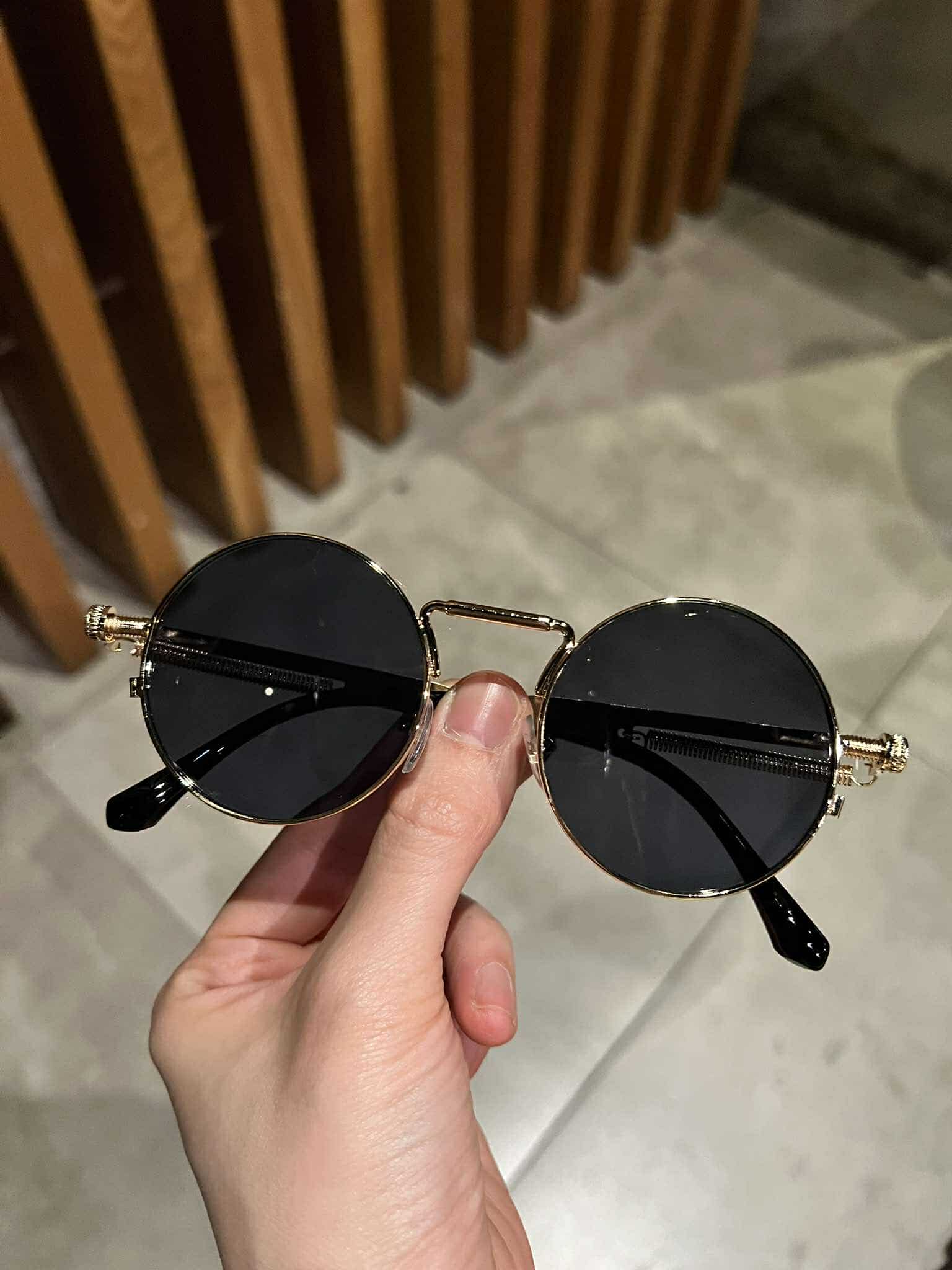 Kính mát Mắt tròn thiết kế cá tính theo phong cách Punk