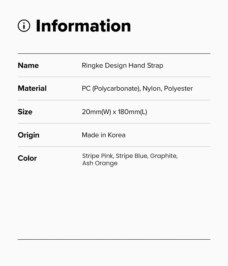 [Mới] Dây đeo RINGKE Design Hand Strap - Hàng Chính Hãng