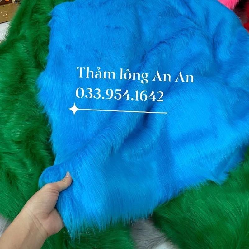 Thảm lông trải bàn - Thảm lông chụp hình màu Xanh dương