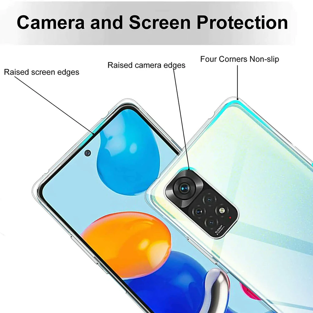 Ốp lưng silicon dẻo trong suốt mỏng 0.6mm cho Xiaomi Redmi Note 11 / Note 11s / Note 11 Pro Plus hiệu Ultra Thin độ trong tuyệt đối chống trầy xước - Hàng nhập khẩu