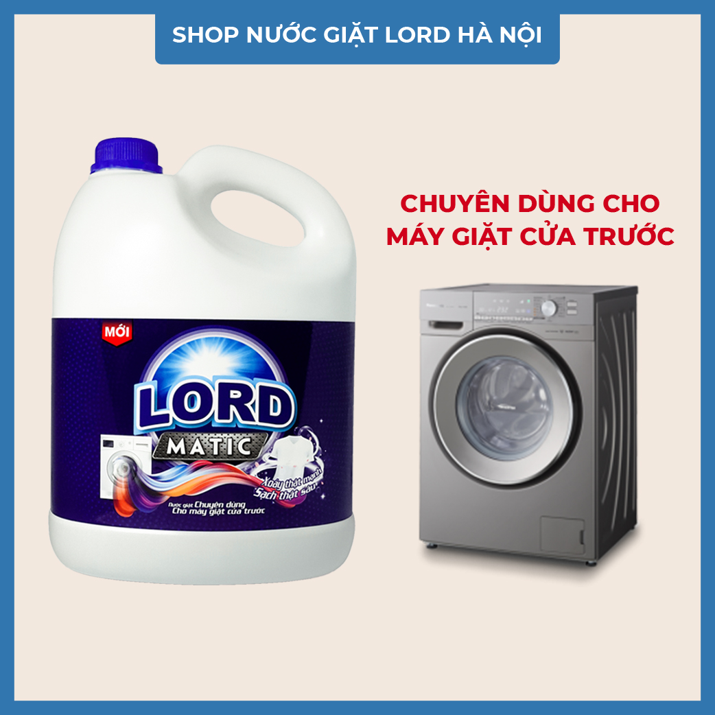 Nước giặt Lord Matic 3,8kg chuyên dùng cho máy giặt cửa trước