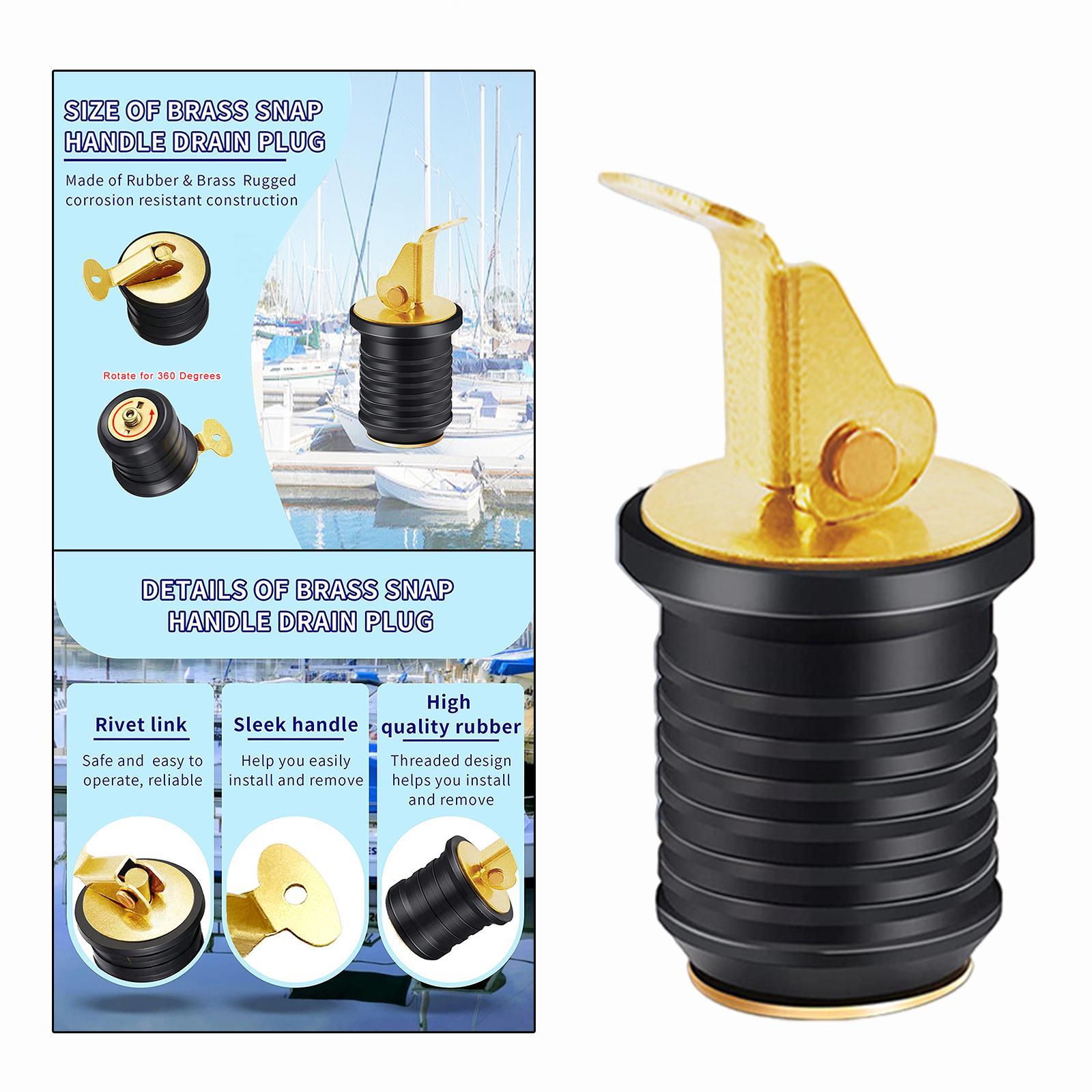 Snap-Handle Drain Plugs Direct Replaces Easy to Install Fit for Yacht 19mm