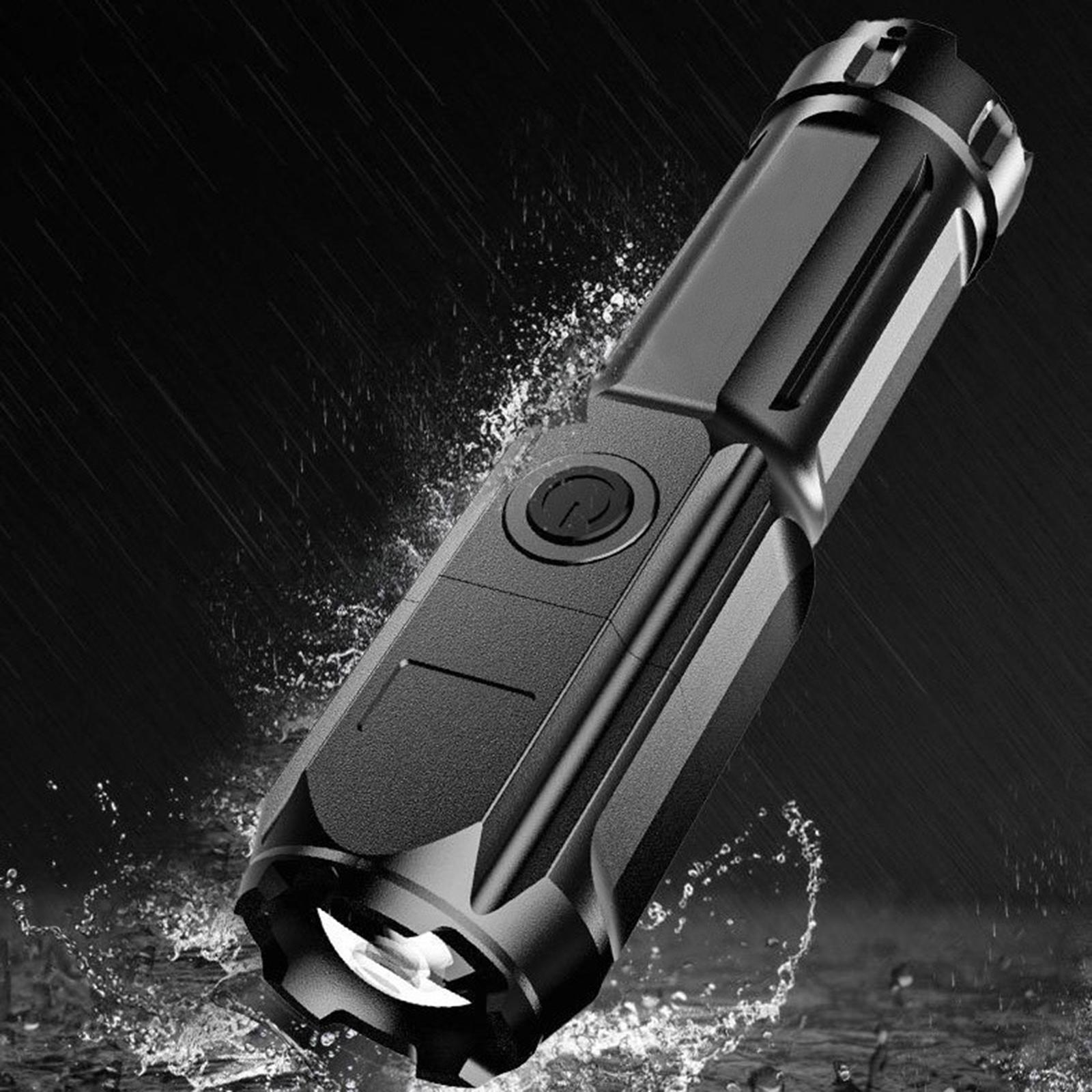 Mini Flashlight Rechargeable Telescopic Lighting Camping Bright USB