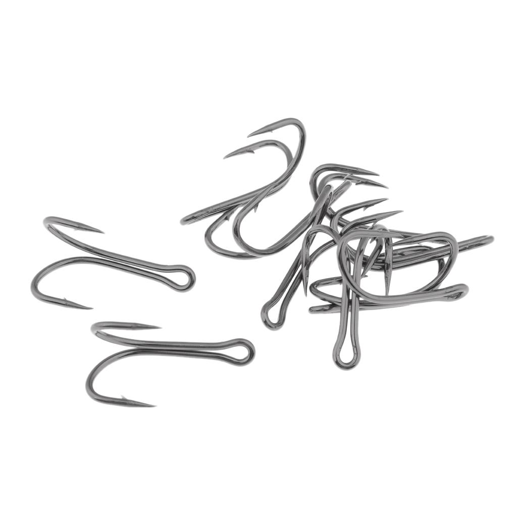 10pcs High Carbon Steel Frog Toad   Hook Fishing Double Hook 28#