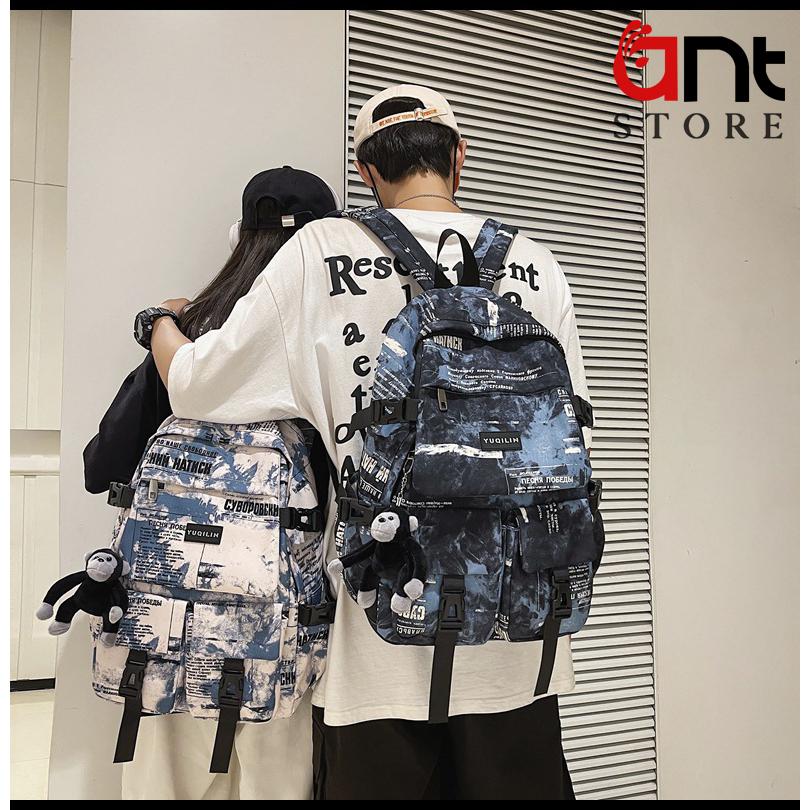 Balo Ulzzang Hàn Quốc phong cách đường phố trẻ trung năng động. Balo đi học, đi chơi có sức chứa lớn, không thấm nước