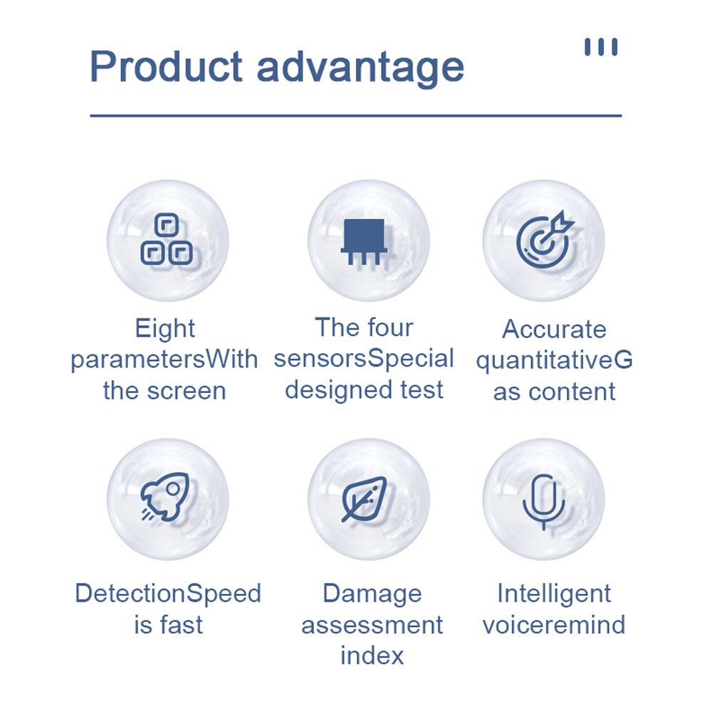 Portable Air Quality Monitor CO2 CO PM2.5 HCHO TVOC Temperature Humidity Monitor Home Digital Air Quality Detector Multifunctional Formaldehyde Tester Air Analyzer