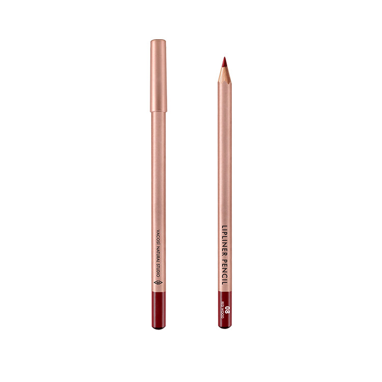 (BẢN MỚI) Chì Kẻ Viền Môi Vacosi Lipliner Pencil No.08 Red Wood - Đỏ Trầm