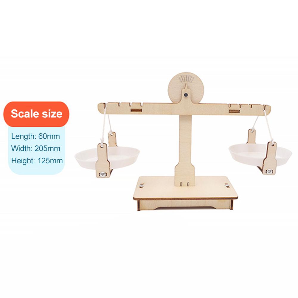 DIY Balance Scale Lever Wooden Weighing Scale Science Math Teaching Scale Early Educational Balancing Toy for Students