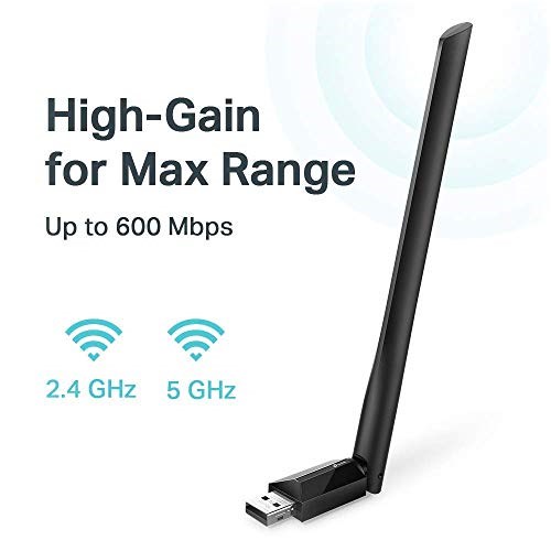 USB Thu Sóng Wifi Tp-Link Archer T2U Plus Băng Tần Kép Chuẩn AC Tốc Độ 600Mbps - Hàng Chính Hãng