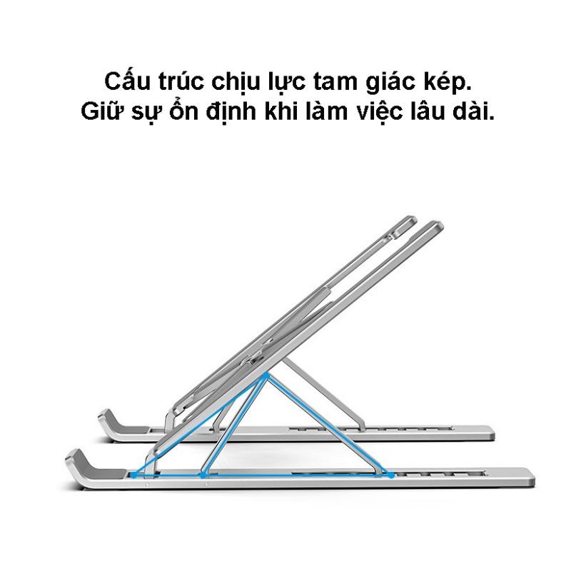 Giá đỡ Laptop, kệ đỡ Laptop bằng nhôm có thể điều chỉnh độ cao, gập lại được cho Laptop 11-15&quot; X6