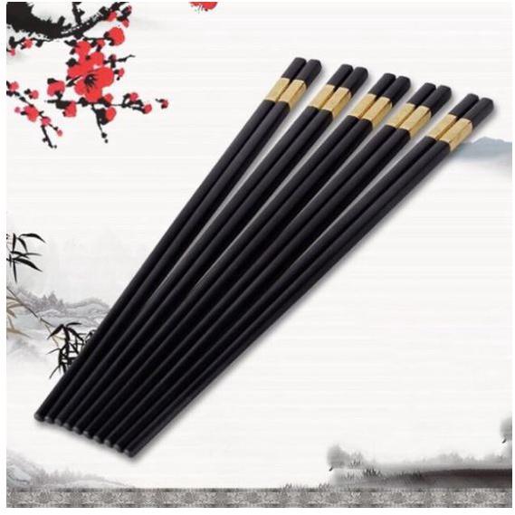 Đũa mạ vàng hợp kim siêu sang chảnh /1 bộ 10 đôi/