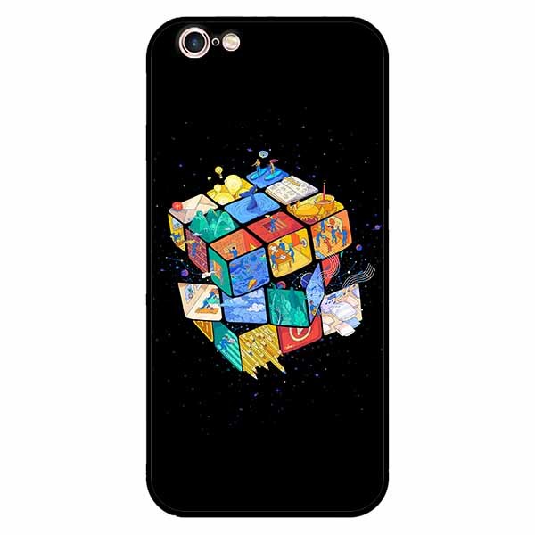 Ốp lưng in cho Iphone 6 Plus/ 6s Plus Rubik Vũ Trụ